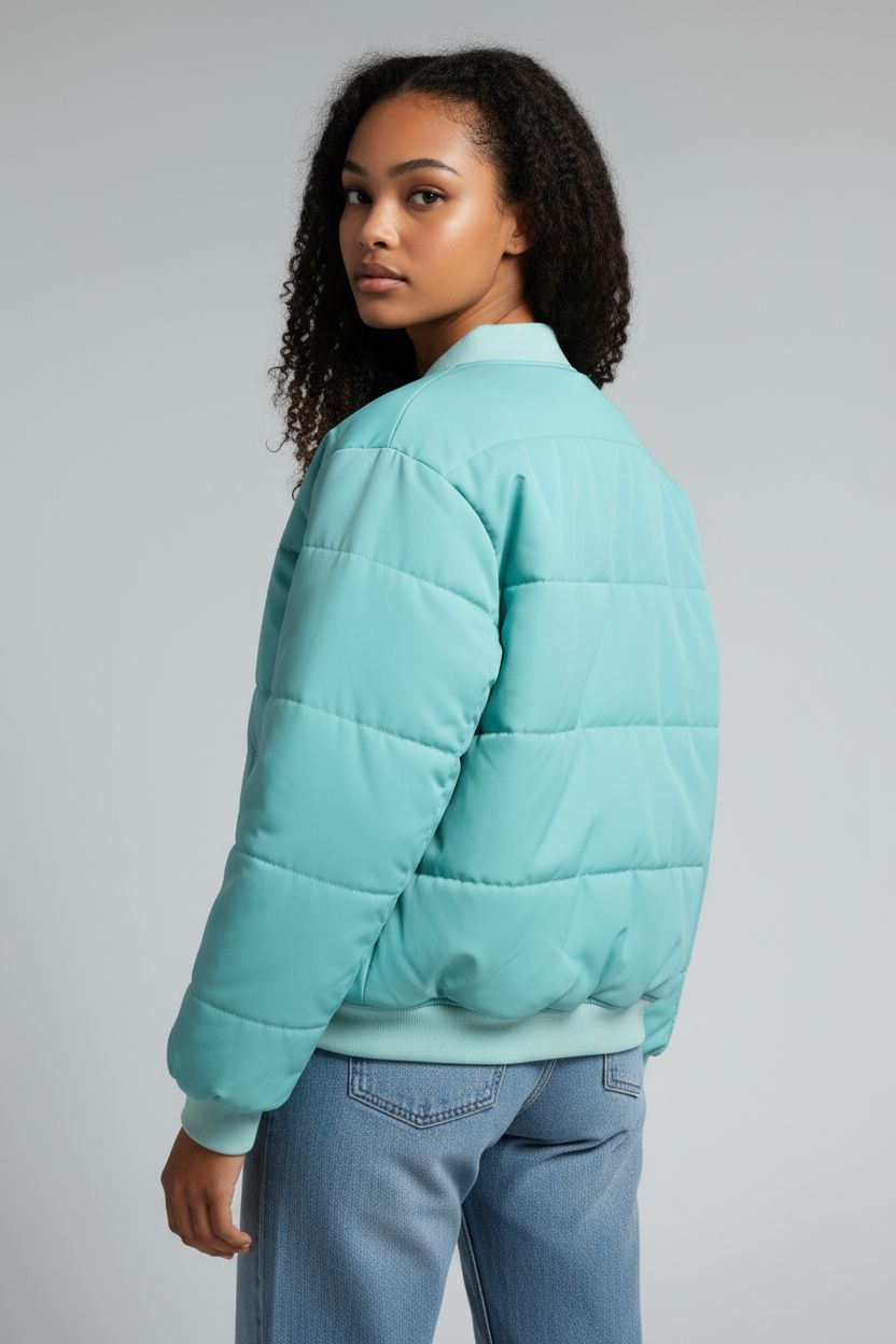 Mandarin Collar Bomber Jacket