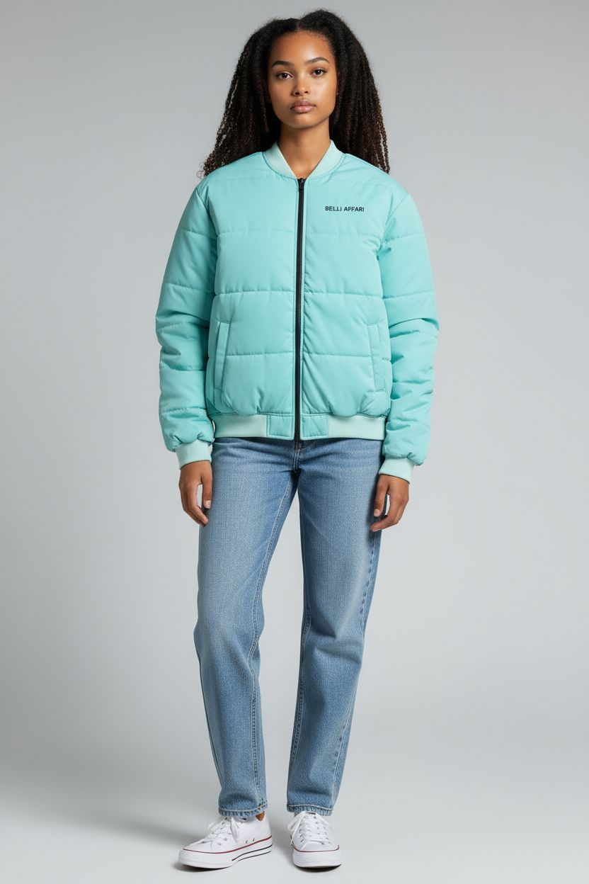 Mandarin Collar Bomber Jacket