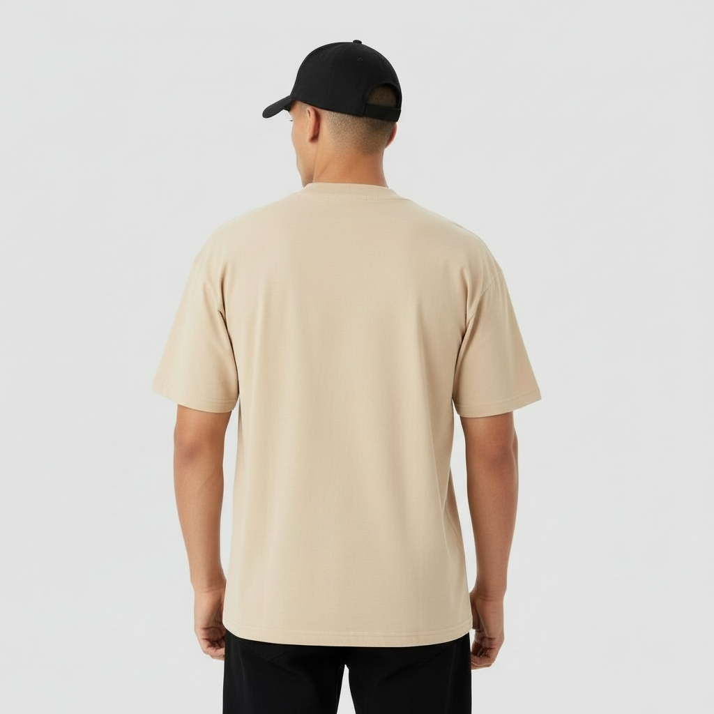 Volto Ribelle Oversized Beige T-shirt